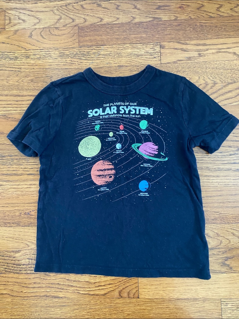 Gap Kids Solar System Graphic Tee - Black Size S (6-7)